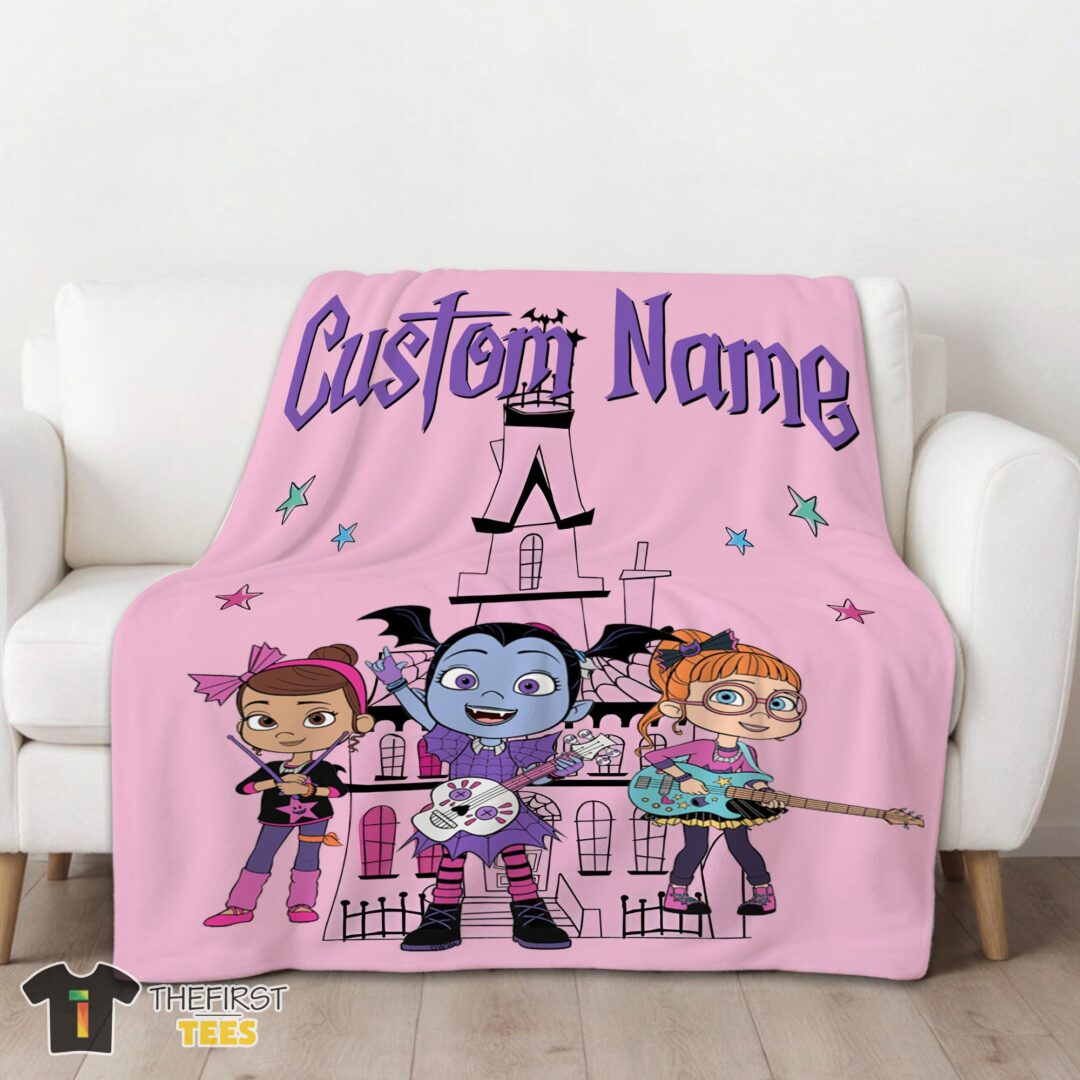 original-vampirina-with-poppy-peepleson-bridget-drawing-blanket-fleece-customized-blanket-mk-01 Original Vampirina With Poppy Peepleson & Bridget Drawing Blanket Fleece Customized Blanket - Image 3
