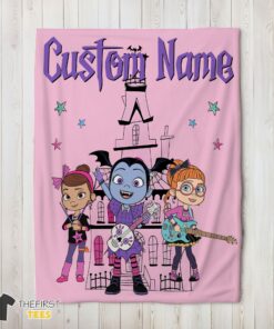 Original Vampirina With Poppy Peepleson & Bridget Drawing Blanket Fleece Customized Blanket