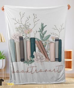 Original Vintage Floral Book Lover Blanket Fleece
