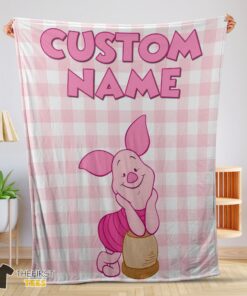 Original Winnie The Pooh Piglet Blanket Fleece Customized Blanket