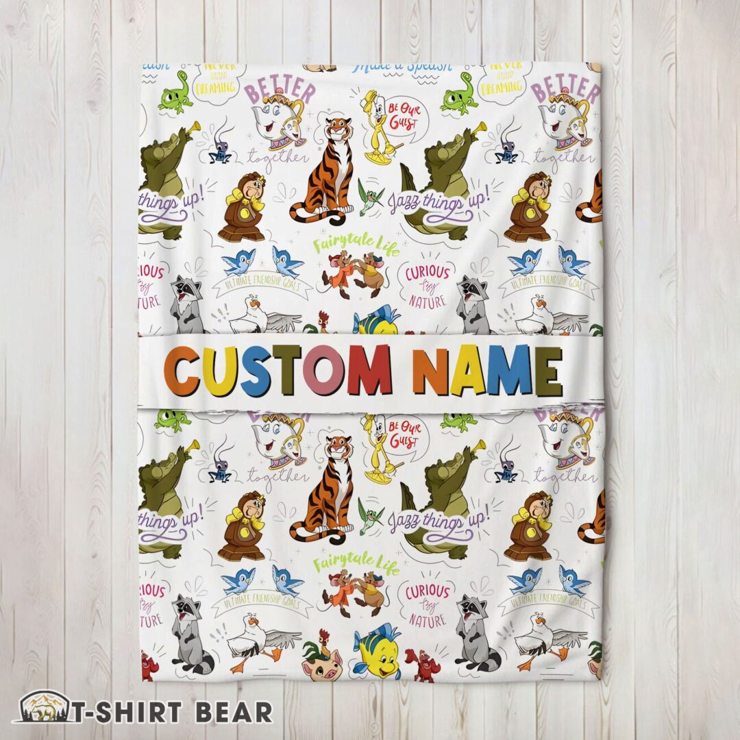 Perfect Cute Disney Animal Characters Collage Blanket Fleece Customized Blanket