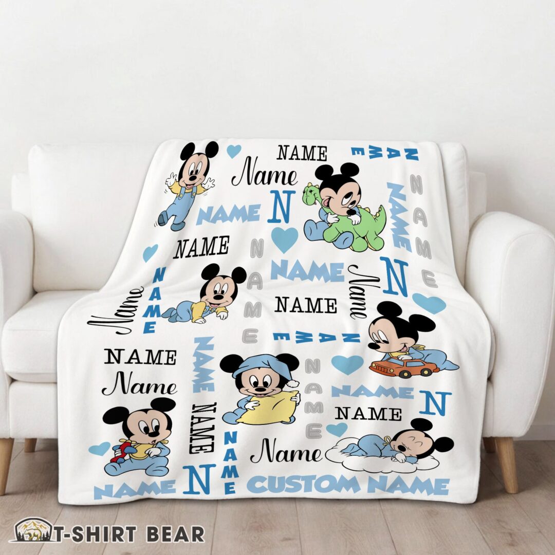 Perfect Cute Disney Baby Mickey's Dreamland Blanket Fleece Customized Blanket