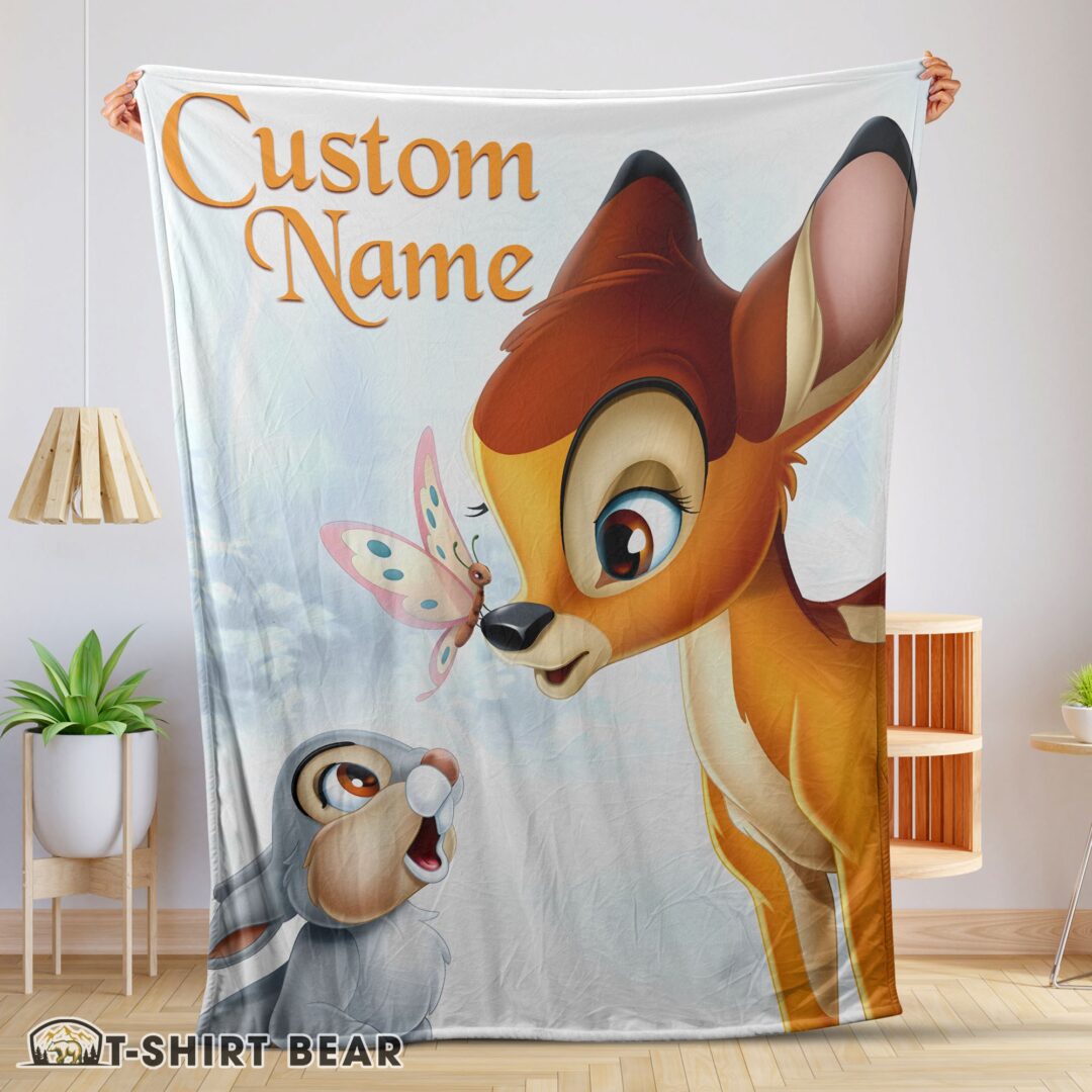 Perfect Cute Disney Bambi And Thumper Blanket Fleece Customized Blanket