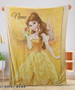 Perfect Cute Disney Belle Princess Blanket Fleece Customized Blanket