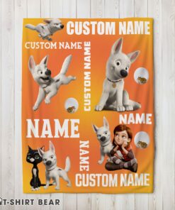 Perfect Cute Disney Bolt And Penny Blanket Fleece Customized Blanket