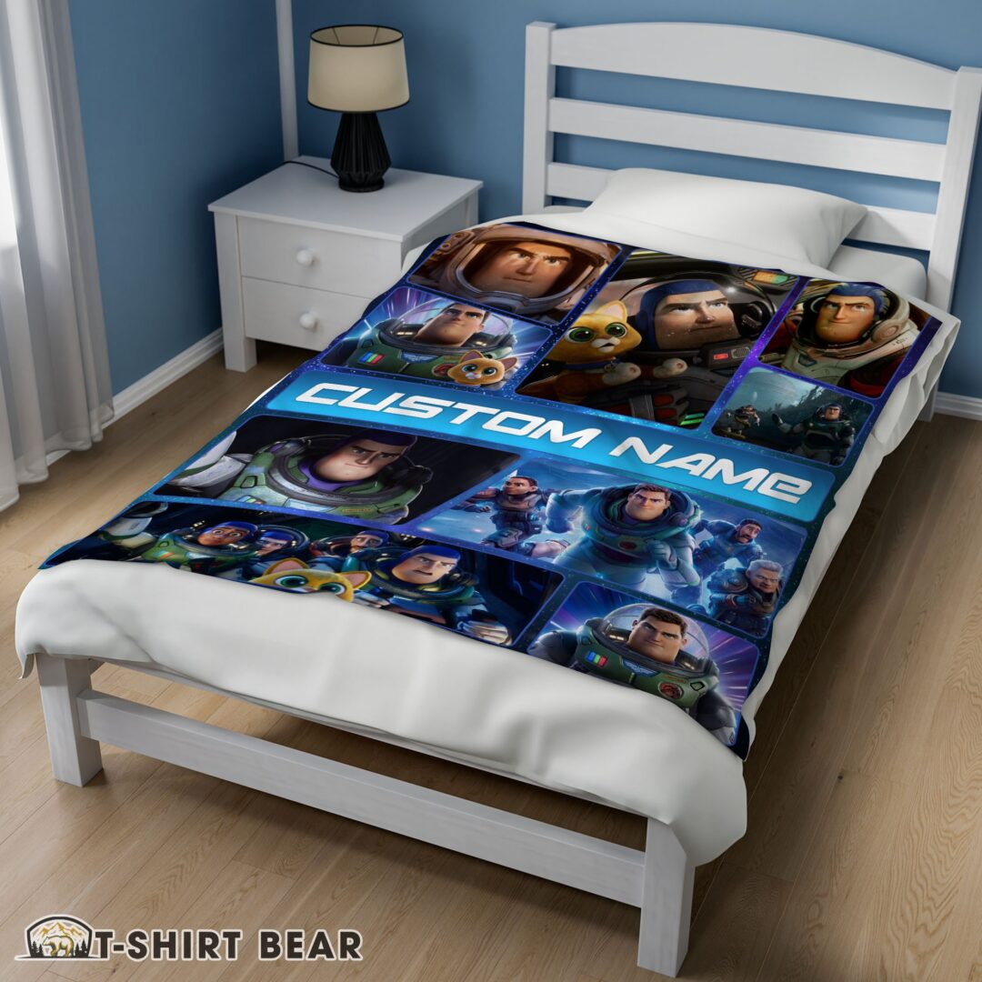 Perfect Cute Disney Buzz Lightyear Collage Fleece Customized Blanket