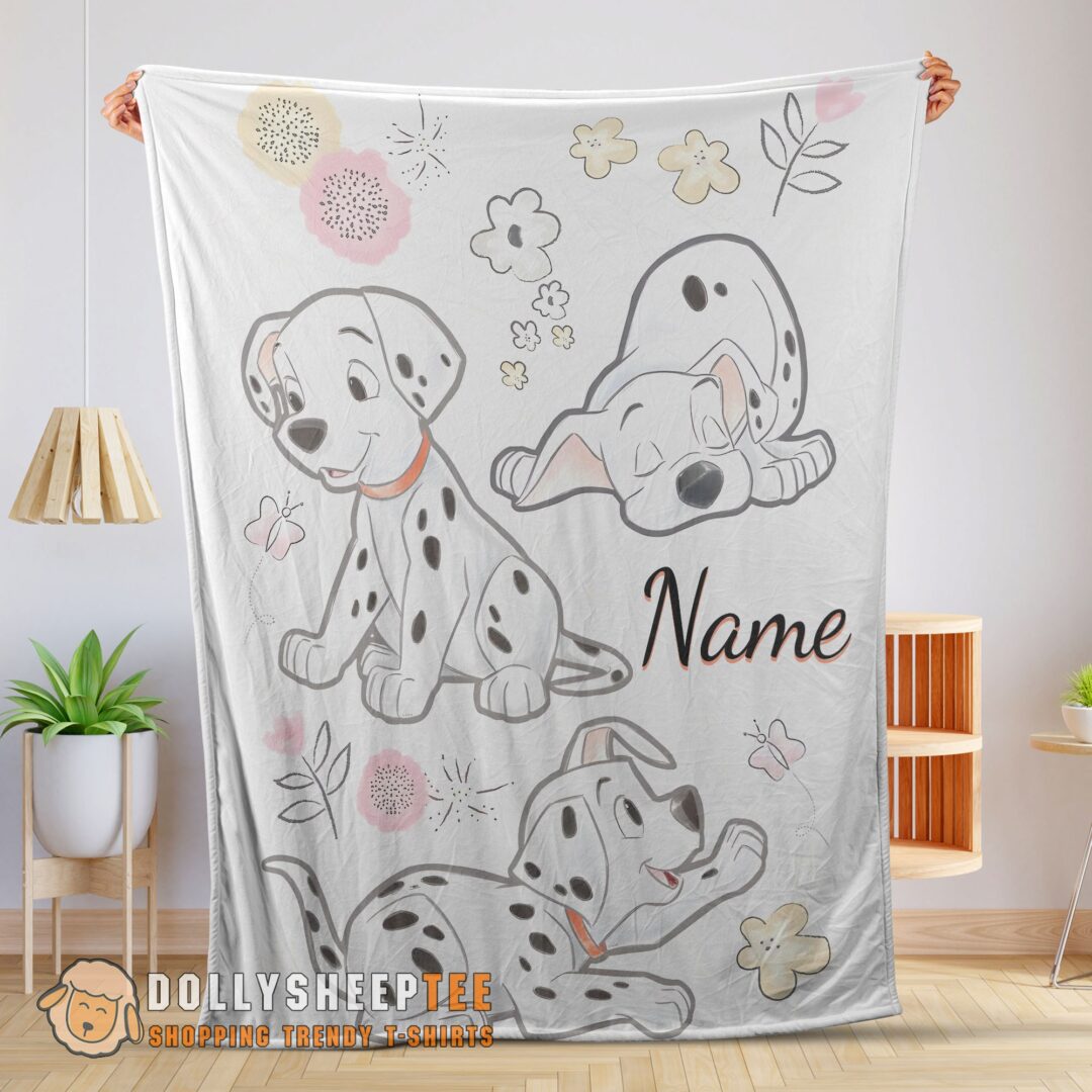 Perfect Cute Disney Cartoon 101 Dalmatians Cute Blanket Fleece Customized Blanket-mk-01 (1)