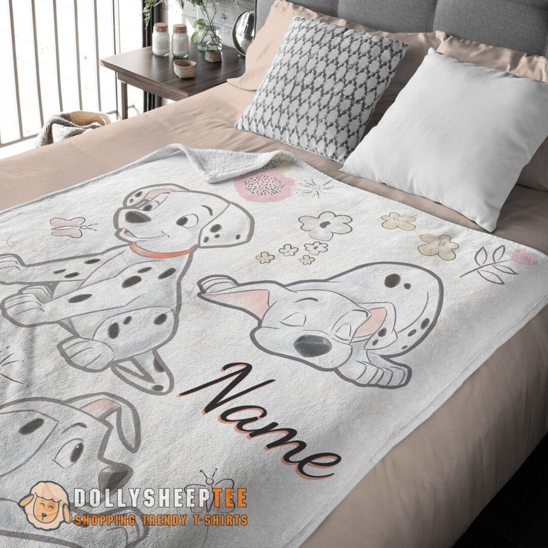 Perfect Cute Disney Cartoon 101 Dalmatians Cute Blanket Fleece Customized Blanket-mk-01 (2)