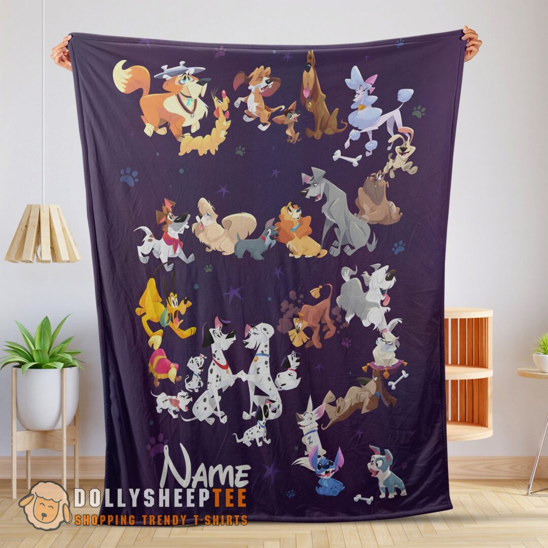 Perfect Cute Disney Cartoon All Disney Dog Blanket Fleece Customized Blanket