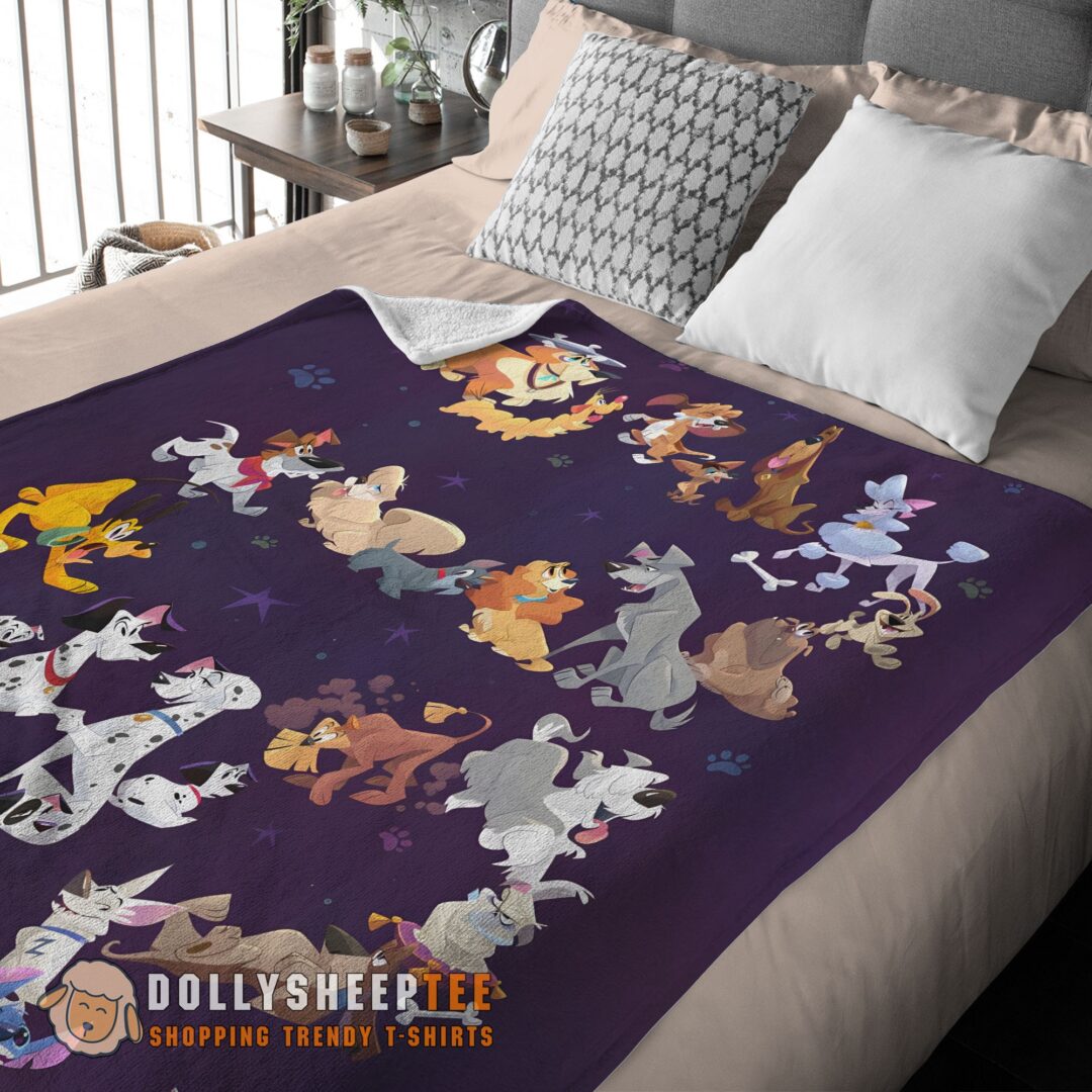 Perfect Cute Disney Cartoon All Disney Dog Blanket Fleece Customized Blanket
