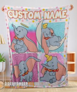 Perfect Cute Disney Cartoon Baby Girl Elephant Dumbo Velveteen Cute Blanket Fleece Customized Blanket