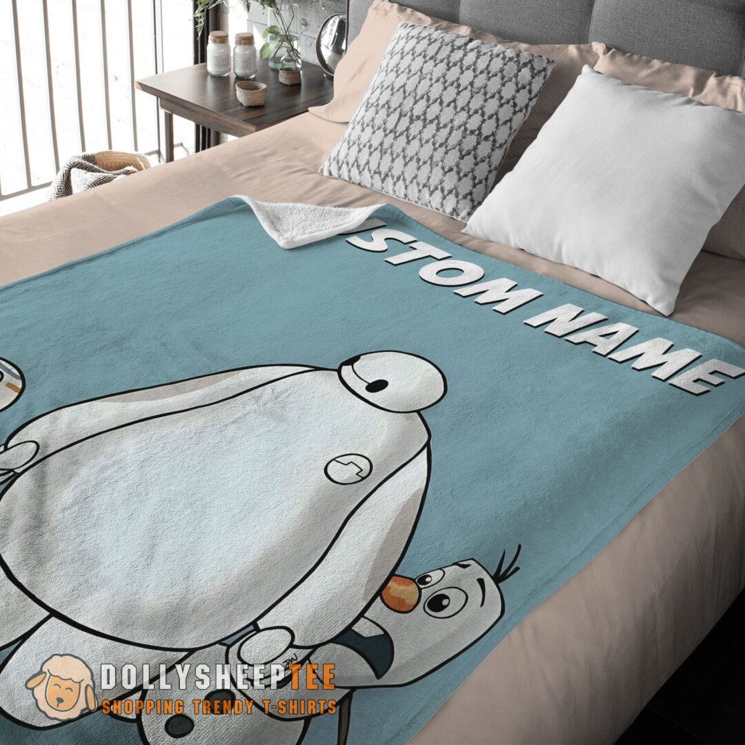 Perfect Cute Disney Cartoon Big Hero 6 Baymax With Friends Blanket Fleece Customized Blanket-mk-01 (3)