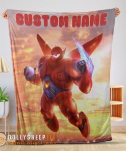Perfect Cute Disney Cartoon Big Hero 6 Red Baymax Blanket