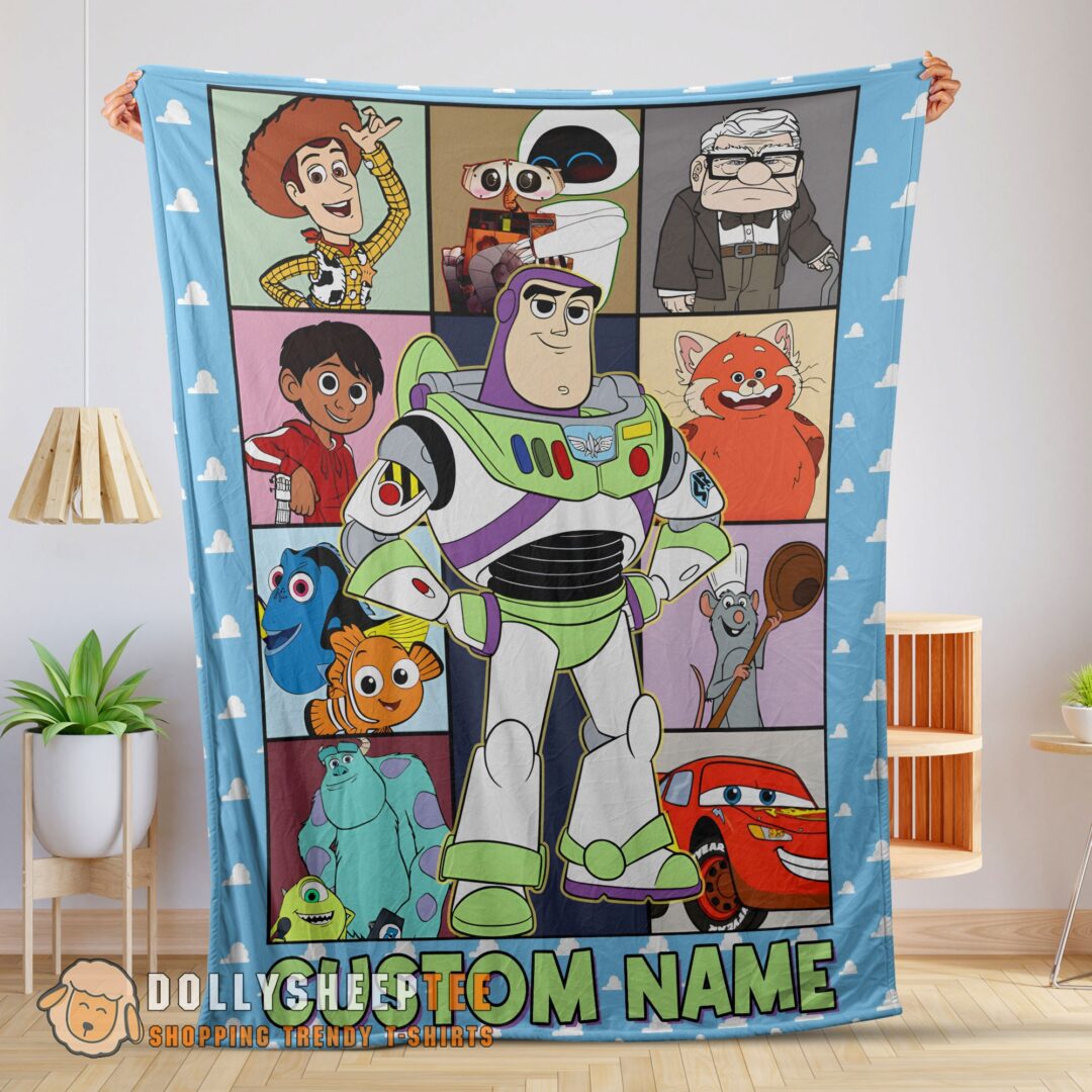 Perfect Cute Disney Pixar Toy Story Buzz Lightyear With Friends Blanket Fleece Customized Blanket-mk-01 (1)