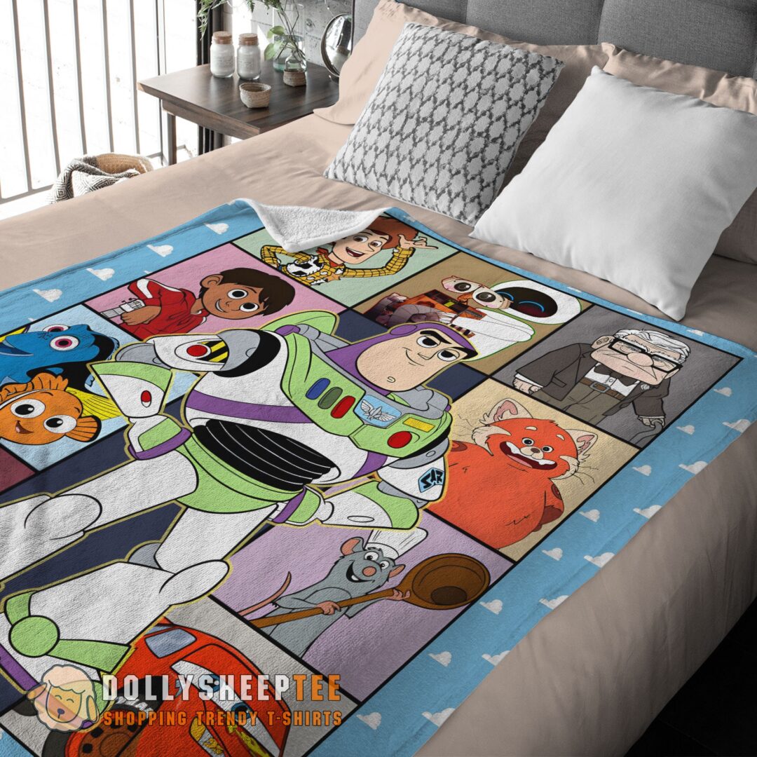 Perfect Cute Disney Pixar Toy Story Buzz Lightyear With Friends Blanket Fleece Customized Blanket-mk-01 (3)
