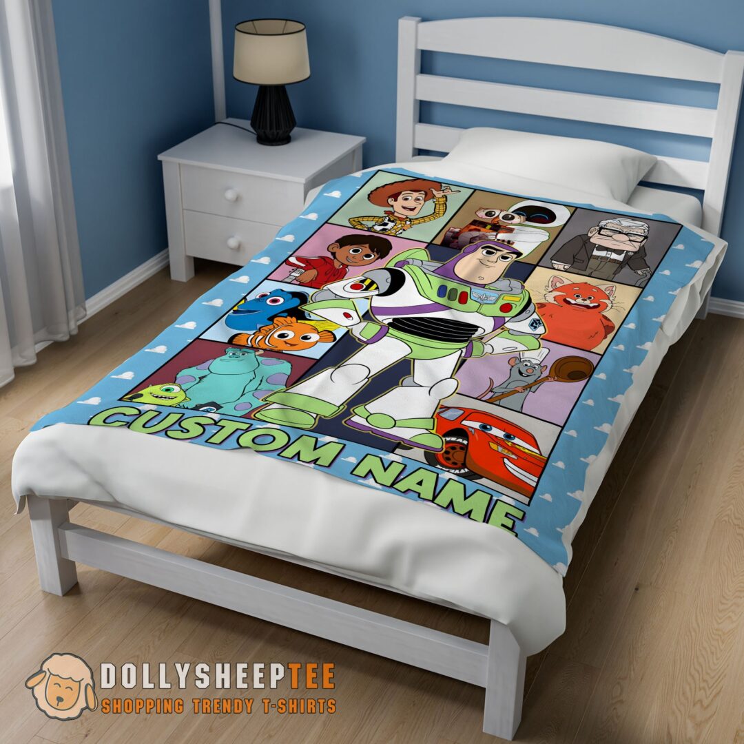 Perfect Cute Disney Pixar Toy Story Buzz Lightyear With Friends Blanket Fleece Customized Blanket-mk-01