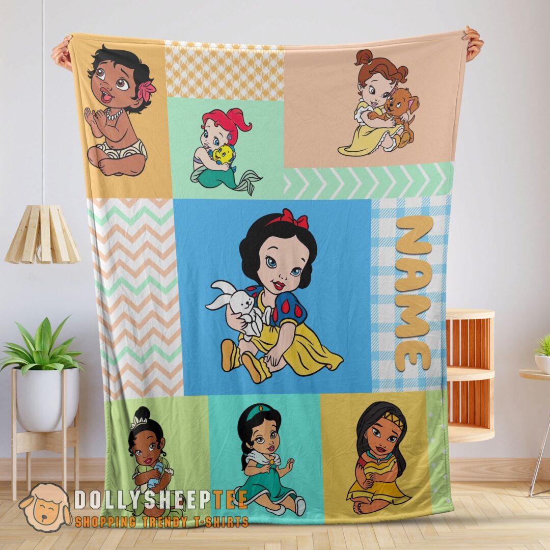 Perfect Cute Disney Princess Baby Princess Blanket Fleece Customized Blanket