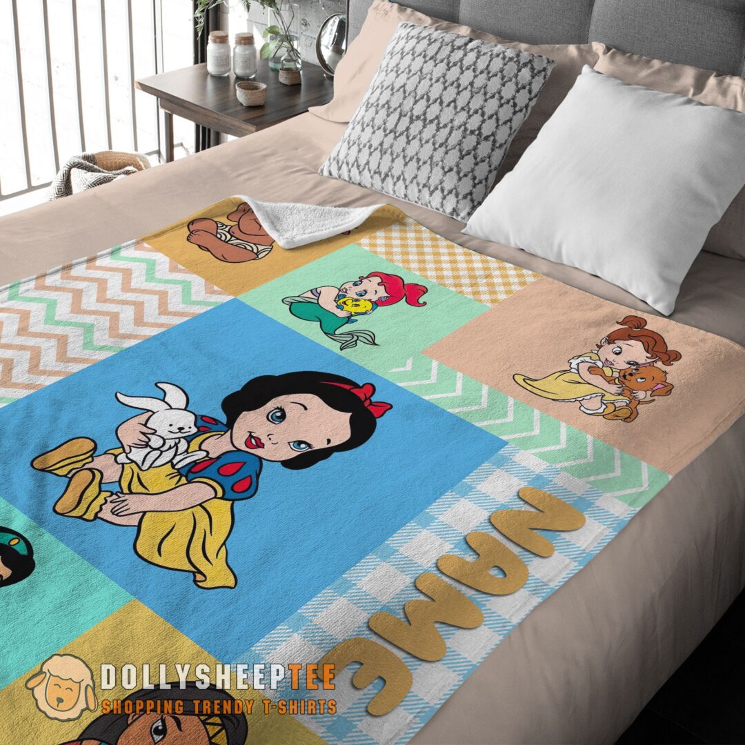 Perfect Cute Disney Princess Baby Princess Blanket Fleece Customized Blanket