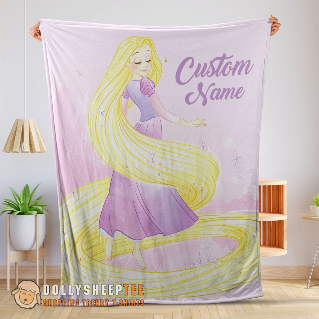 Perfect Cute Disney Rapunzel Blanket Fleece Customized Blanket