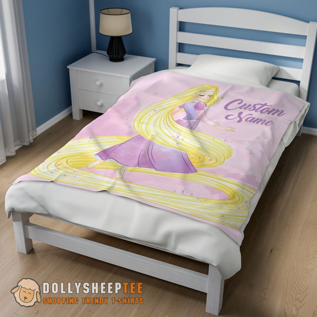 Perfect Cute Disney Rapunzel Blanket Fleece Customized Blanket