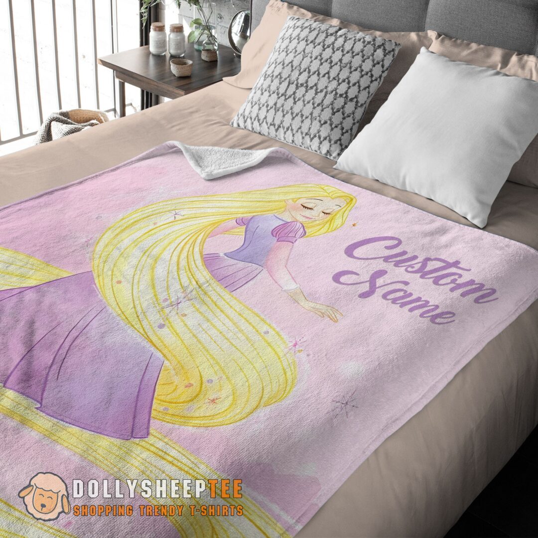 Perfect Cute Disney Rapunzel Blanket Fleece Customized Blanket