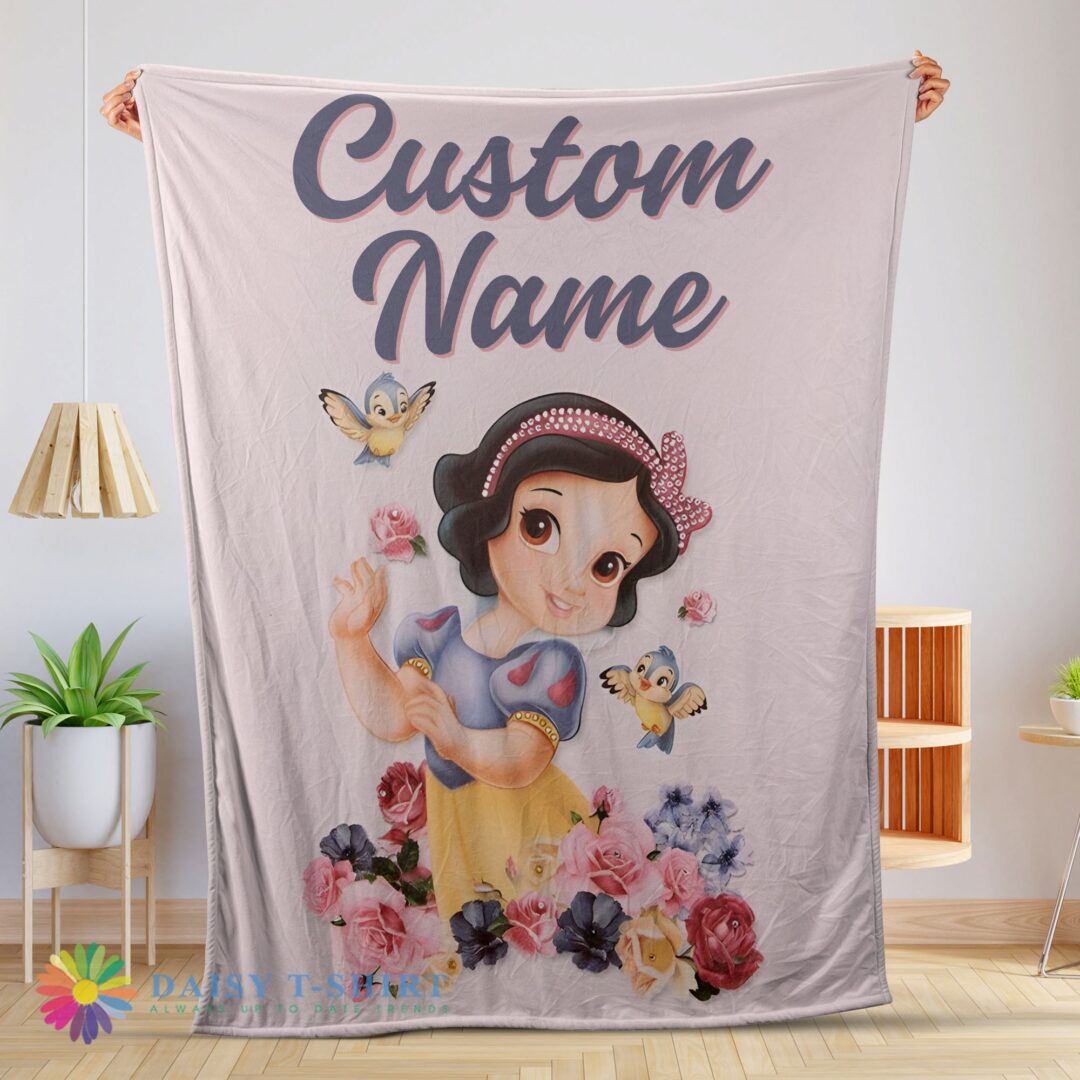 Perfect Cute Disney Snow White Princess Blanket Fleece Customized Blanket