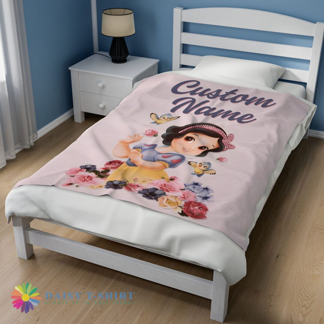 Perfect Cute Disney Snow White Princess Blanket Fleece Customized Blanket