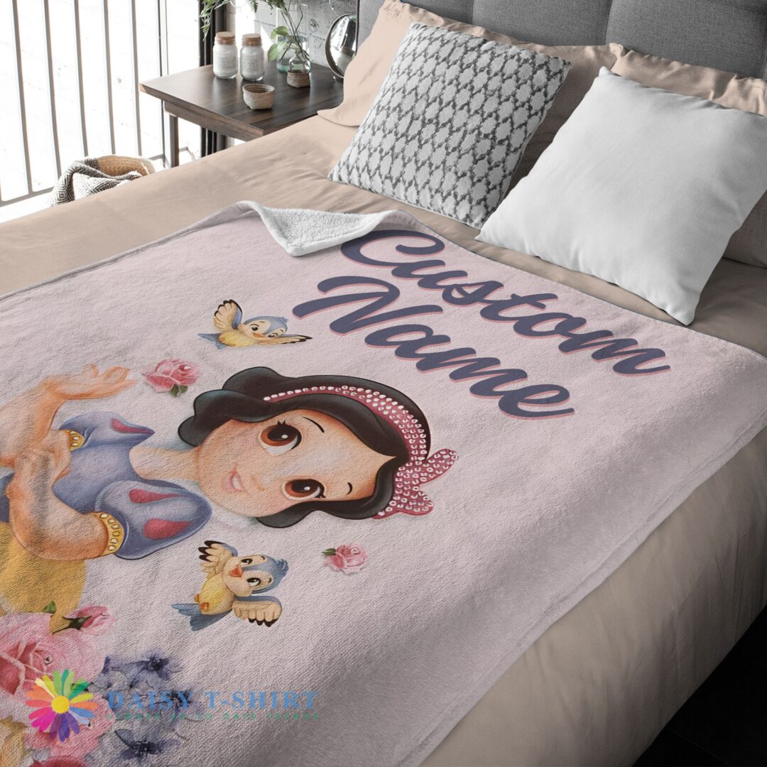 Perfect Cute Disney Snow White Princess Blanket Fleece Customized Blanket