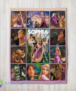 Perfect Cute Disney Tangled Collage Blanket Fleece Customized Blanket