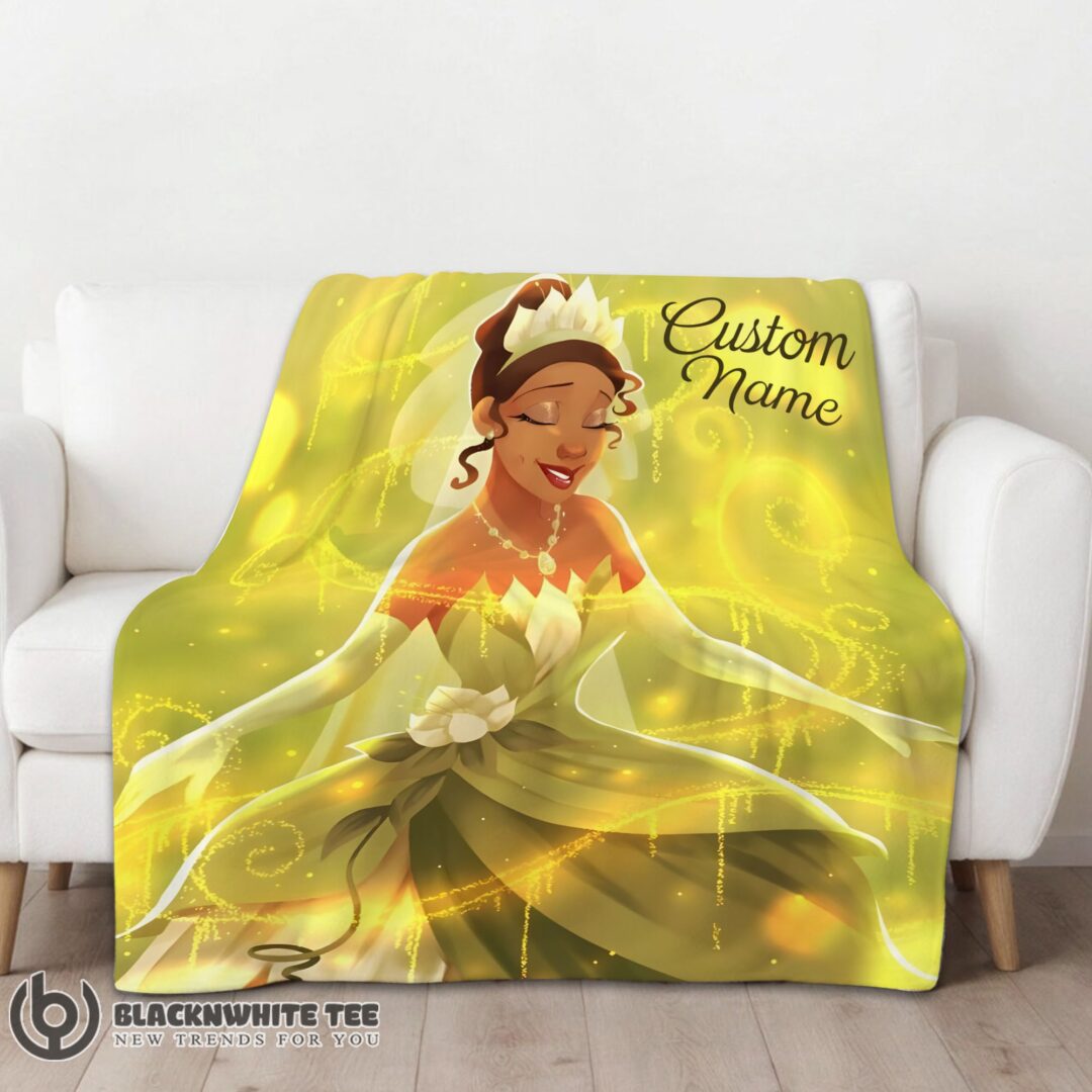 Perfect Cute Disney Tiana Princess The Princess and the Frog Blanket Fleece Customized Blanket-mk-01 (1)