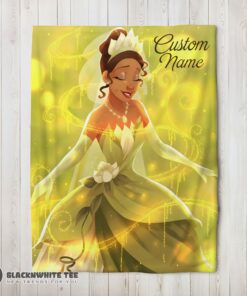 Perfect Cute Disney Tiana Princess The Princess And The Frog Blanket Fleece Customized Blanket