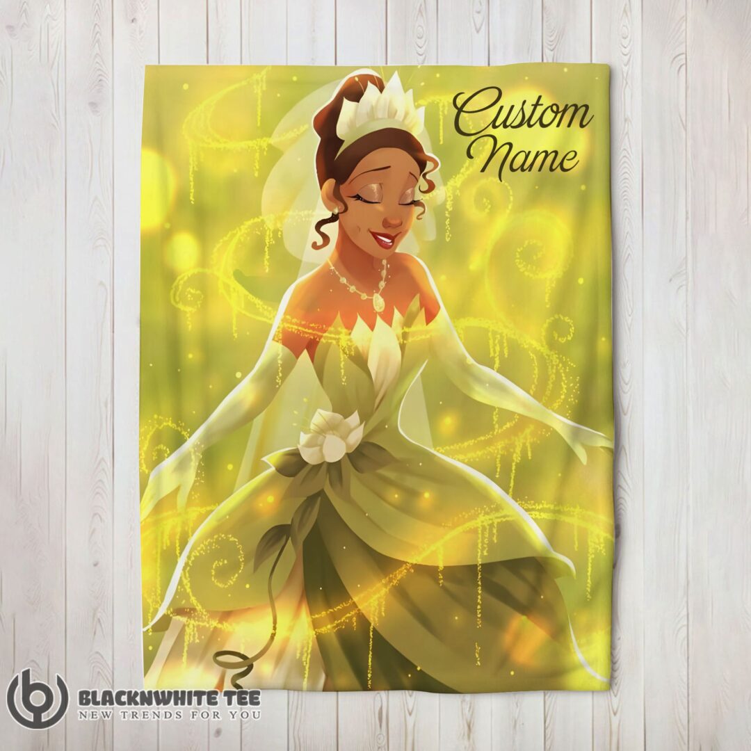 Perfect Cute Disney Tiana Princess The Princess and the Frog Blanket Fleece Customized Blanket-mk-01 (2)