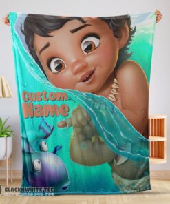 Perfect Cute Disney Toddler Moana Blanket Fleece Customized Blanket