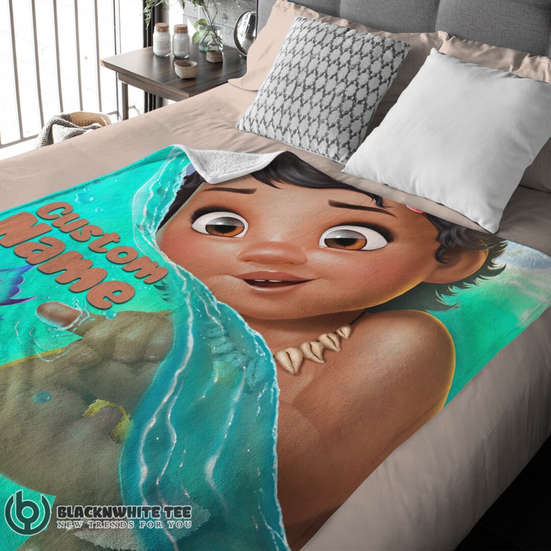 Perfect Cute Disney Toddler Moana Blanket Fleece Customized Blanket