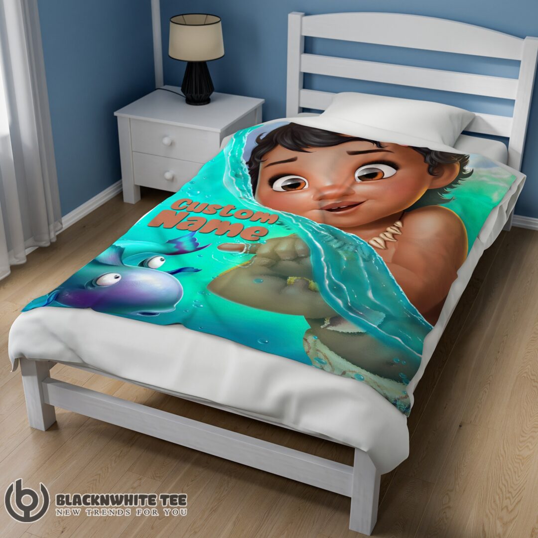 Perfect Cute Disney Toddler Moana Blanket Fleece Customized Blanket