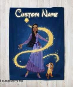 Perfect Cute Disney Wish Asha Princess Star Valentino Blanket Fleece Customized Blanket