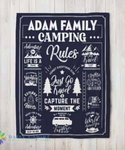 Perfect Cute Family Camping Rulers Capture The Moment Blanket Fleece Customized Blanket