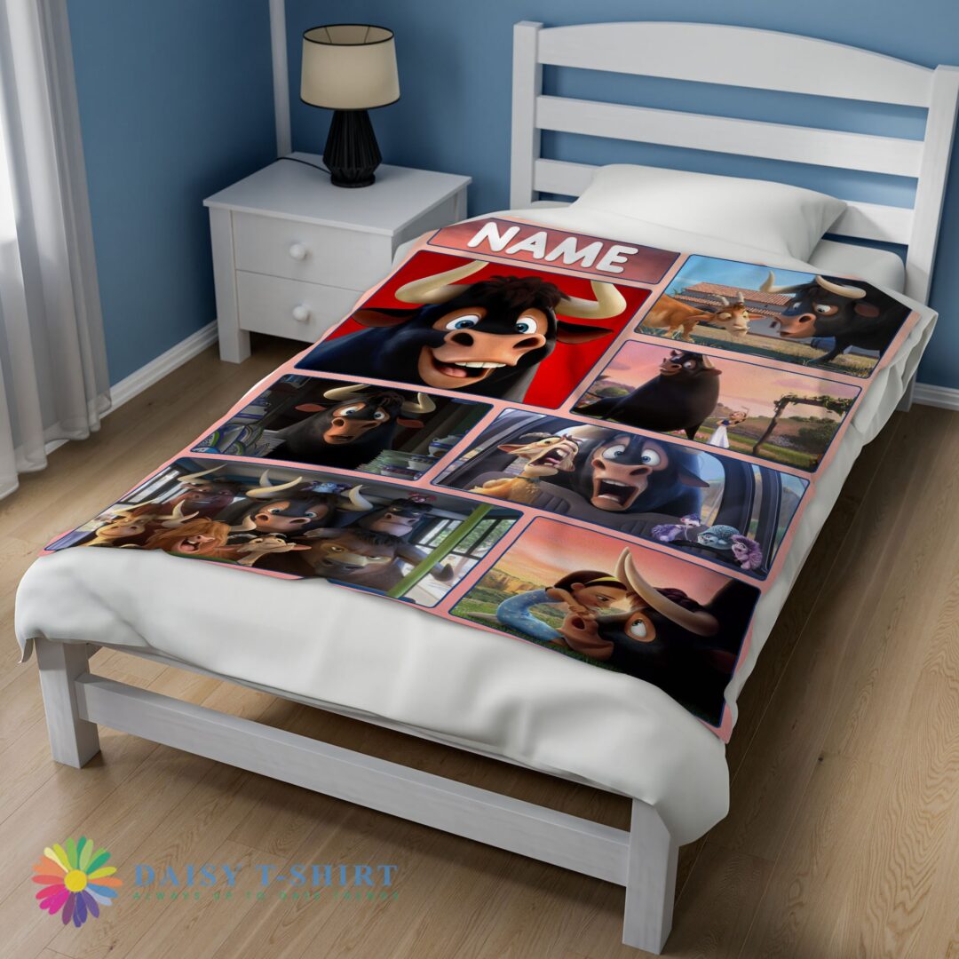 Perfect Cute Ferdinand And Friends The Gentle Bull's Journey Blanket Fleece Customized Blanket-mk-01 (3)
