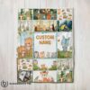 Perfect Cute Forest Animals Collage Whimsical Blanket Fleece Customized Blanket