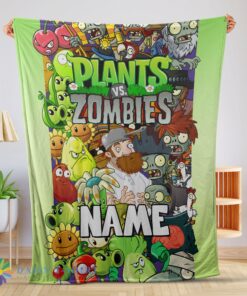 Perfect Cute Game Plants Vs Zombies All Character Blanket Fleece Customized Blanket