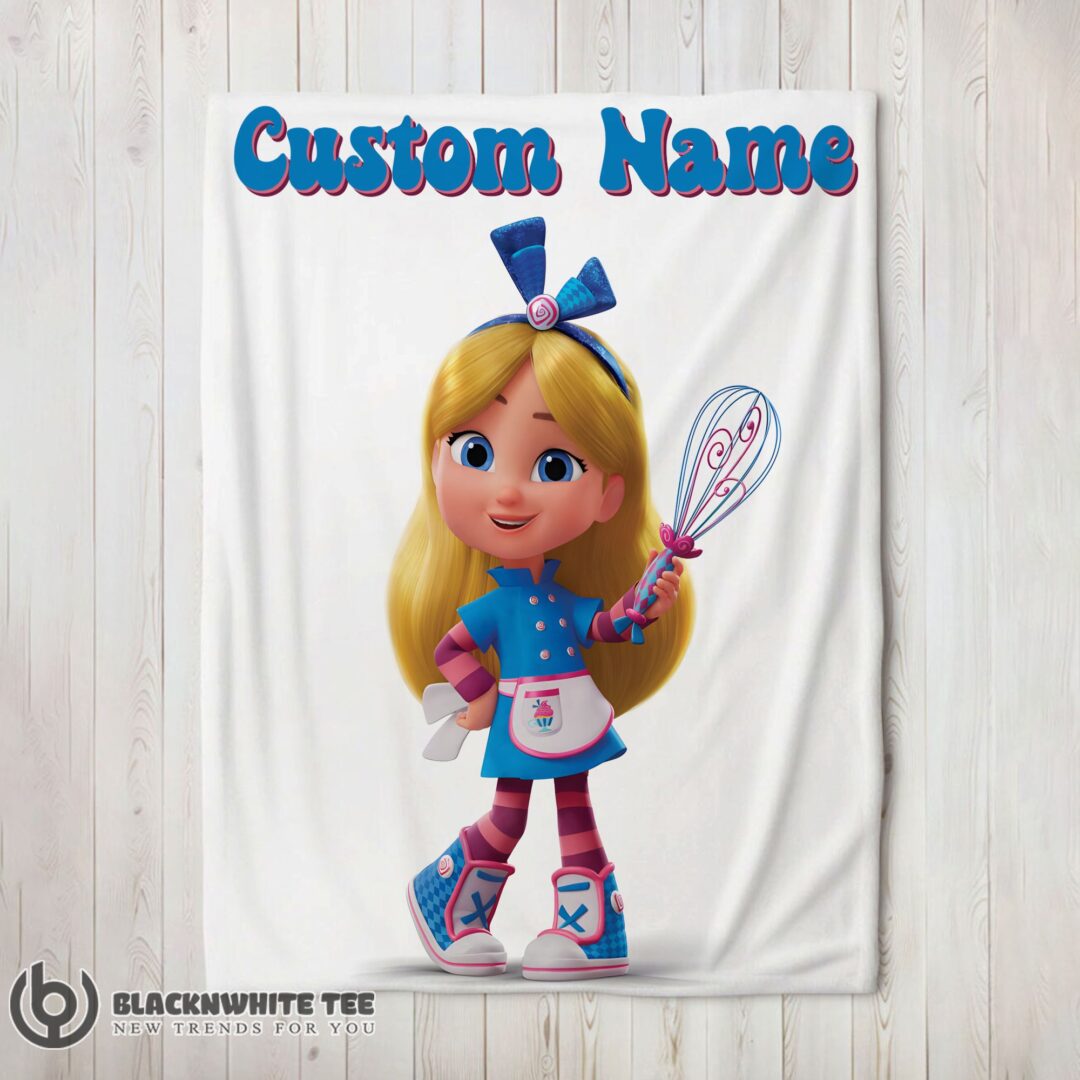 Perfect Cute Good Disney Alice's Wonderland Bakery Blanket Fleece Customized Blanket-mk-01 (2)