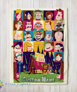 Perfect Cute Gravity Falls Mystery Shack Characters Collage Blanket Fleece Customized Blanket