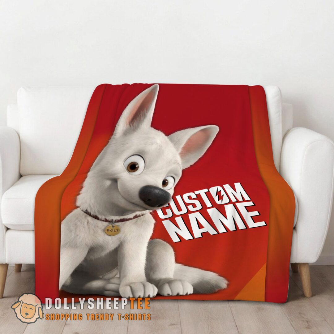 Perfect Disney Cartoon Bolt Blanket Fleece Customized Blanket