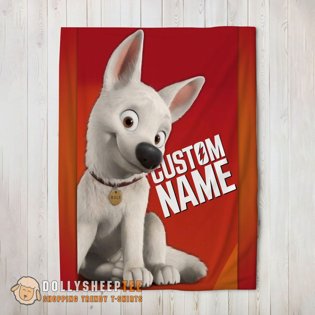 Perfect Disney Cartoon Bolt Blanket Fleece Customized Blanket