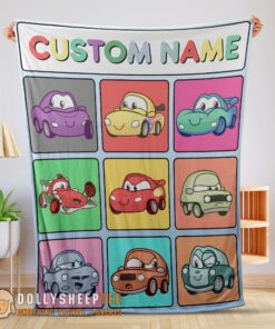 Perfect Disney Cartoon Cars With All Friends Blanket Fleece Customized Blanket