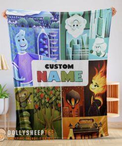 Perfect Disney Cartoon Elemental Ember Wade Lutz Clod Blanket Fleece Customized Blanket