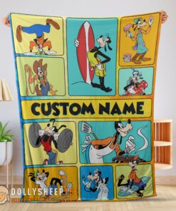 Perfect Disney Cartoon Goofy With Friends Blanket Fleece Customized Blanket