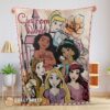 Perfect Disney Cartoon Princess Characters Blanket Fleece Customized Blanket
