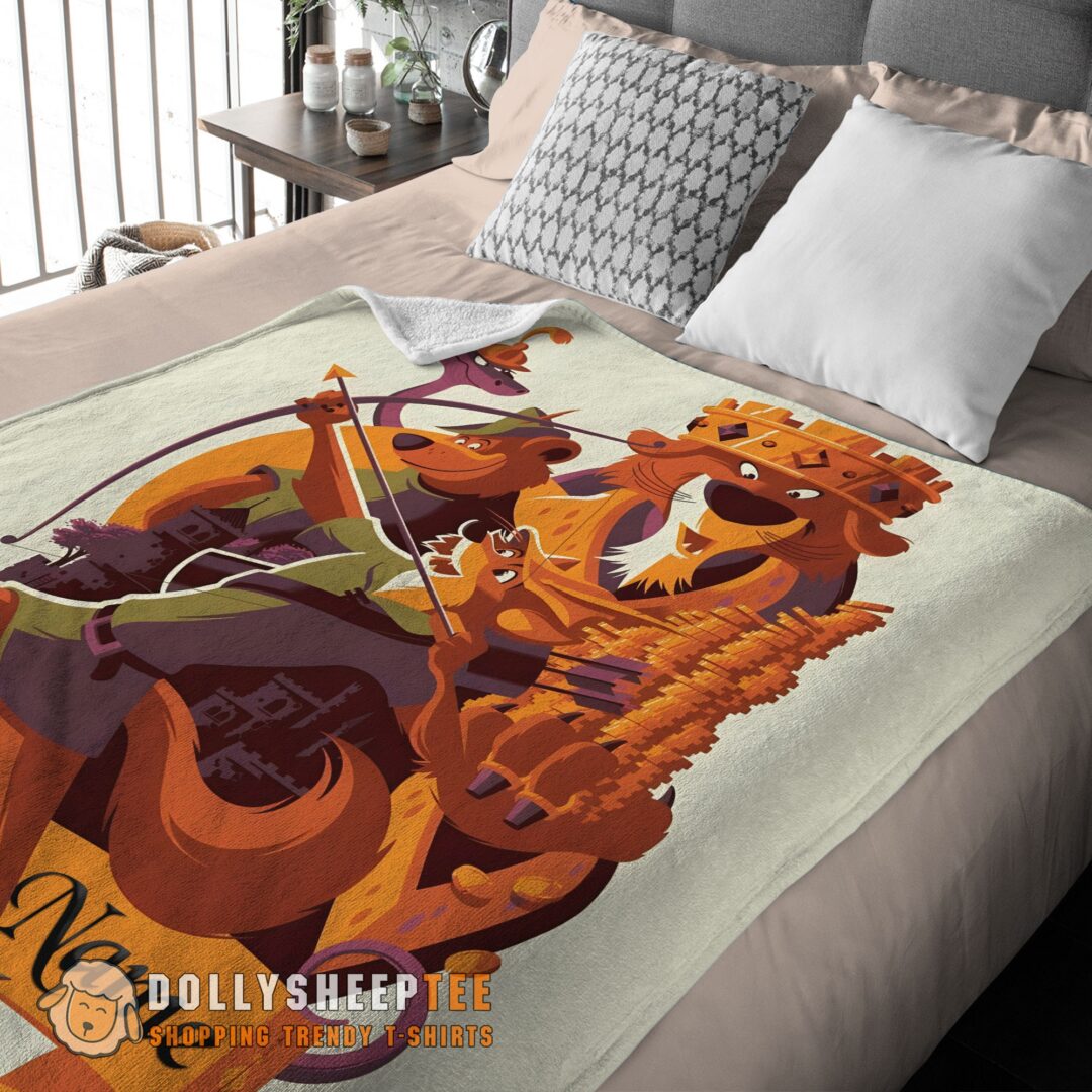 Perfect Disney Cartoon Robin Hood Blanket Fleece Customized Blanket