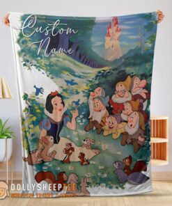 Perfect Disney Cartoon Snow White With The Seven Dwarfs Customized Blanket